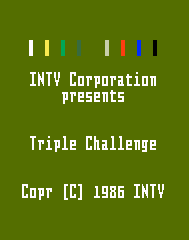 Triple Challenge Title Screen